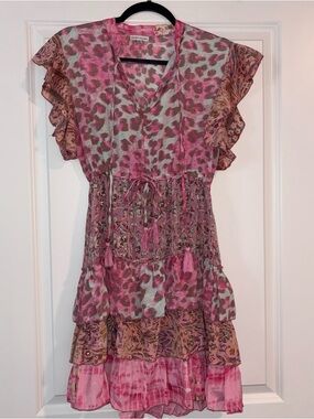 Pink Tiered Ruffle Mini Dress – Unknown Brand